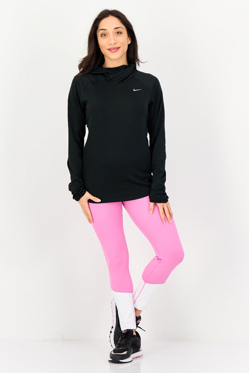 Nike Women Sportswear Fit Long Sleeve Running Hoodie, Black - Image 2